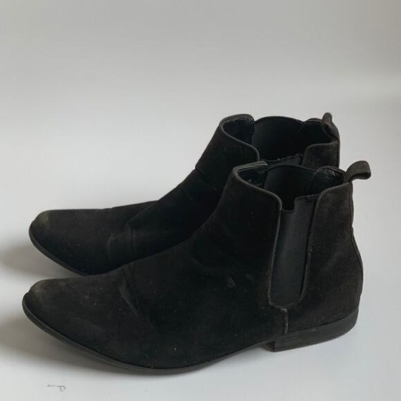 ASOS black suede shoes 10 pullup - Picture 5 of 9